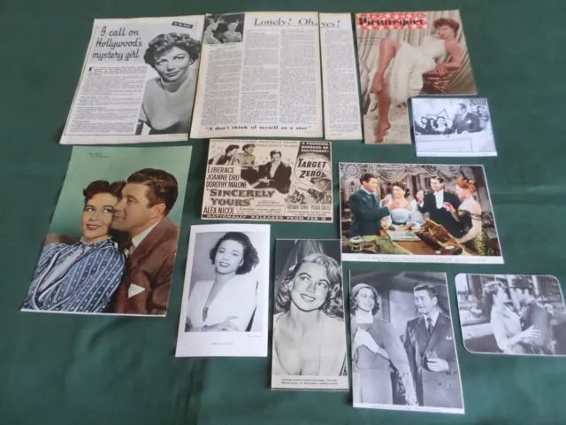 Dorothy Malone   Film Star  Clippings /Cuttings  Pack