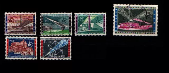 série de timbres de belgique de 1958 n°1047-1052