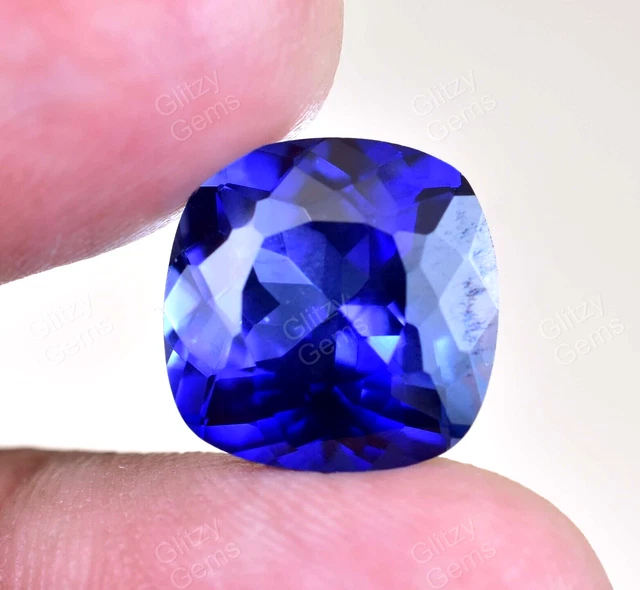 Saphir Naturel Bleu Royal De Ceylan 13,40 Ct - Coussin Coupé Excellente Qualité