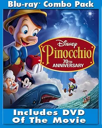 Pinocchio (Blu-ray/DVD, 2009, 3-Disc Set, 70th Ann. Platinum Edition) PREOWNED