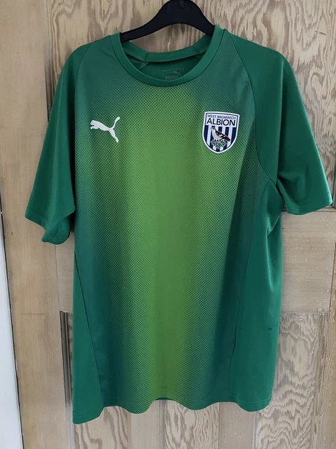 rare vintage GREEN AWAY shirt jersey football top WEST BROMWICH ALBION Puma L