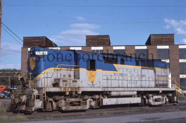 Original railroad slide: D&H Alco RS11 #5003 @ Colonie Shops, Albany NY; 9/1976