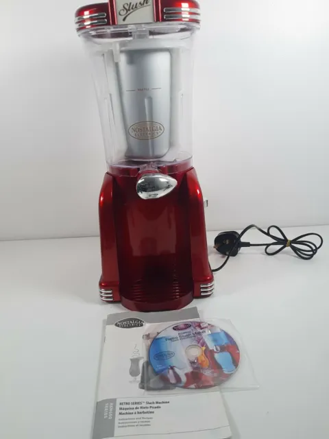 Nostalgia Retro Series Electronic Slush Machine- Red- Tested & Working Ice Drink