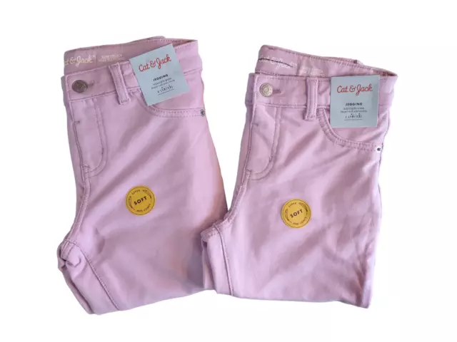 girls cat & jack large (10-12) pink jeggings pair