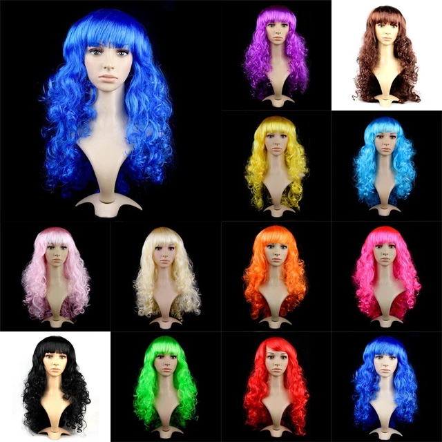 Práctica peluca decoración mujer Halloween fibra artificial natural colgante