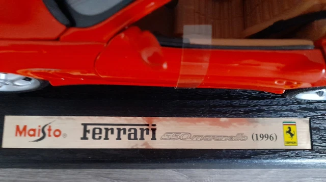 F1 Redbull Modèle Réduit Ferrari 550 Maranello 1996 Burago 1/18 - Sans Boîte, Occasion, état Correct (G7) Burago 1/18 Occasion