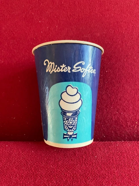 1960's, Mister Softee, "Un-Used", (8 oz) Wax Paper Cup (Scarce / Vintage)
