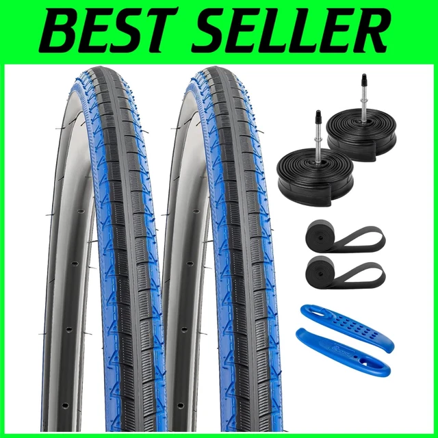 2 COPERTONI + 2 CAMERE D'ARIA CITYBIKE BICI BICICLETTA NERO 26 X
