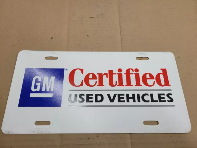 GM Certified Used Vehicles Chevy GMC Car Dealership Dealer License Plate Tag