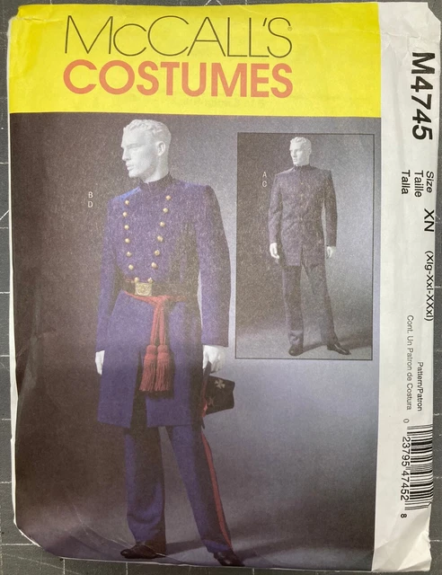McCalls M4745 Pattern Mens Uniform XN UNCUT XLarge XXLarge XXXLarge