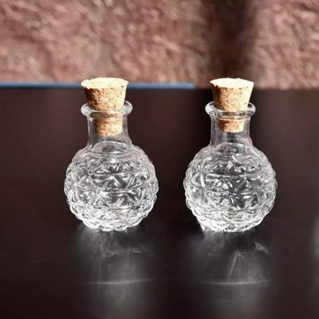 4x Dolls House 1:12TH Scale Miniature Embossed Glass Bottles Kitchen Accessories