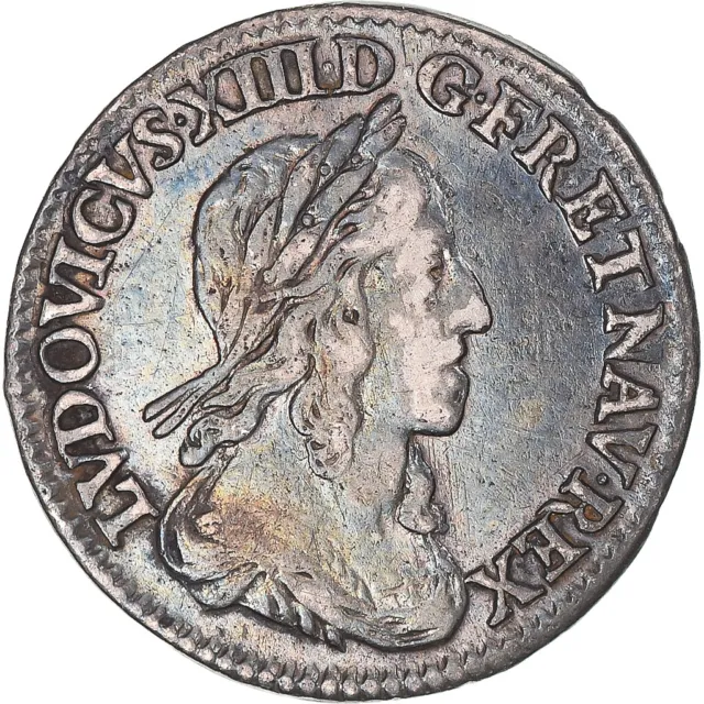 [#1174310] Münze, Frankreich, Louis XIII, 1/12 Ecu, 2ème poinçon de Warin, 1643,