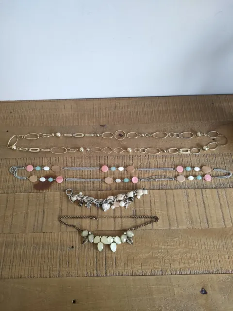 Lot de BIJOUX FANTAISIE - Colliers Perles - Vintage