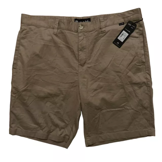 Travis Mathew Shorts Mens Size 38 Brewer Chino Golf Stretch Beige NEW