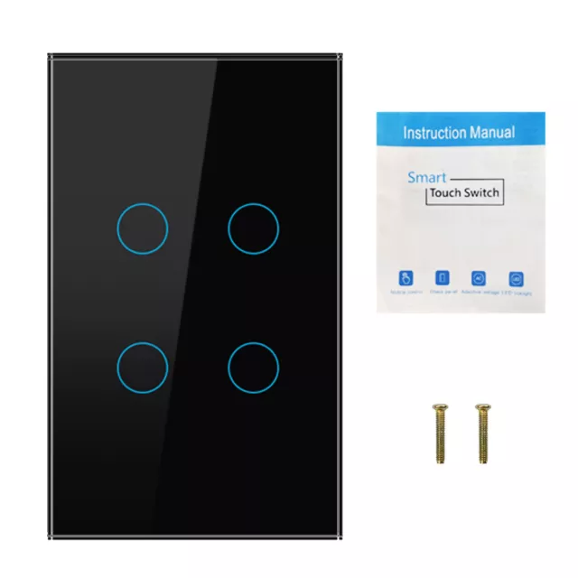 WiFi Switch Smart Home Touch RF Light Wall Panel For Alexa For Google 1/3/4 Gang