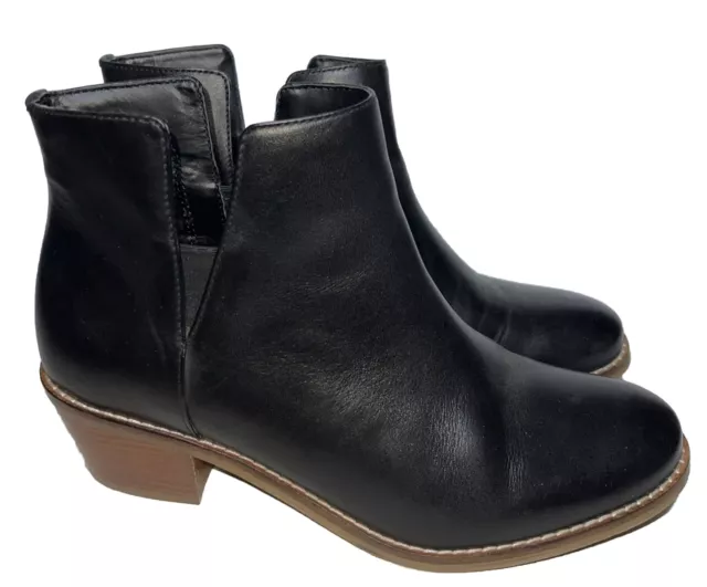 COLE HAAN ABBOT Womens Size 6.5 Black Pull On Bootie Ankle Boot