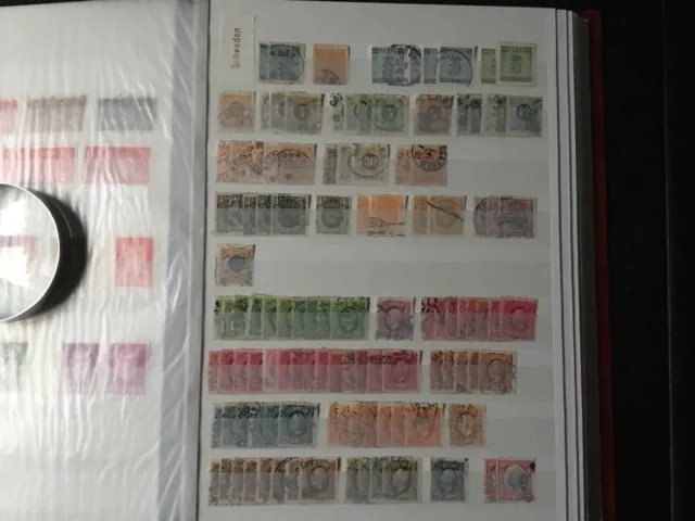 Briefmarken Lagerbuch Sammlung SCHWEDEN SVERIGE nicht durchsucht FUNDGRUBE