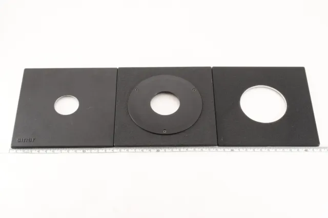 【N MINT】 Sinar Genuine Lens Board (140 x 140 mm) 3pcs 1 Set Copal No.0 1 3 Hole