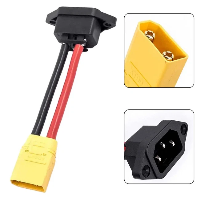 Câble De Charge XT90 Mâle Vers Banane 4 Mm – 30 Cm, 14 AWG, Pour Batterie Lipo