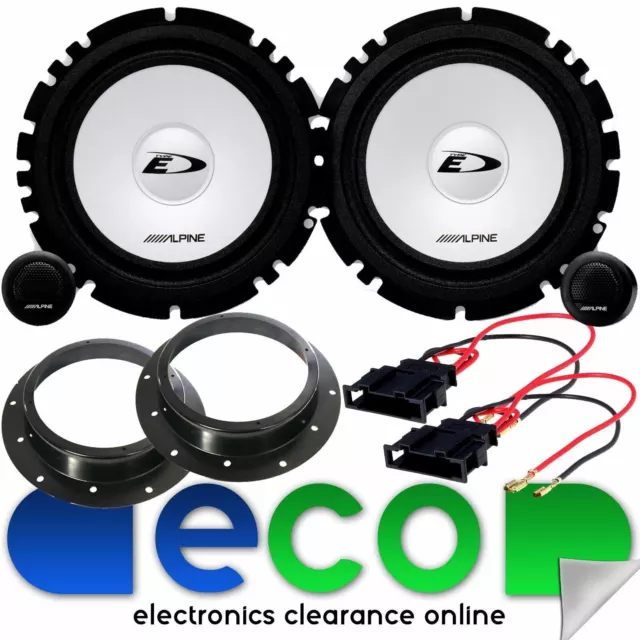 Alpine 560 Watts 17cm Front Door Component Speakers Kit Fits VW GOLF MK6 2009-12