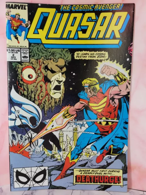 Quasar #2- 1989, Mark Gruenwald, Paul Ryan, Origin of Quantum Bands, Marvel, VF!
