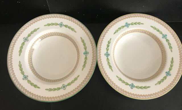 Pair Minton porcelain soup plates-Kent pattern