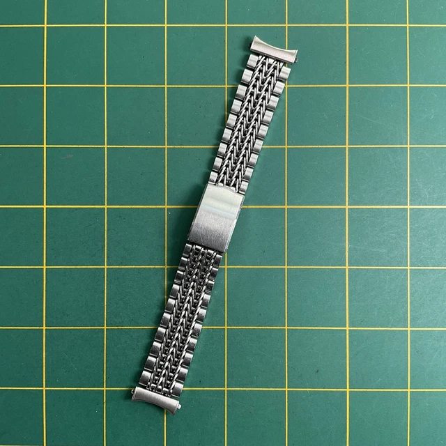 VINTAGE 19MM MARUMAN 50S14 Bike Chain Watch Bracelet / Band Stainless