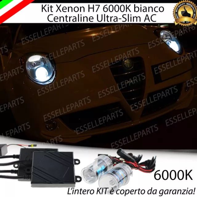 Kit Xenon Xeno Slim H7 Ac 6000K Alfa Mito + Portalampade 100% No Error Garanzia