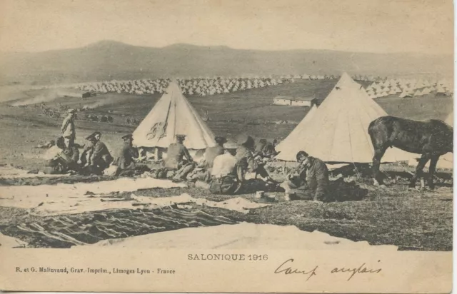 Carte Postale / Postcard Greece / Grece Salonique 1916 Camp Anglais