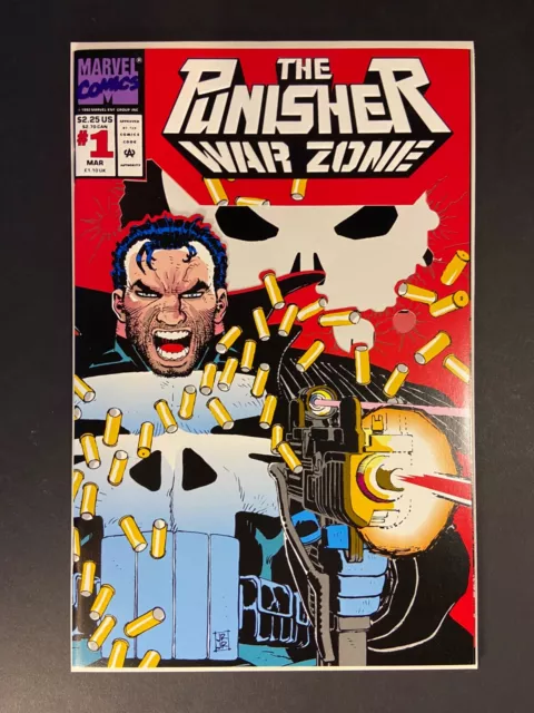 The Punisher War Zone #1 Die-Cut Cover NM+ to NM/MT 1992 Marvel Comics