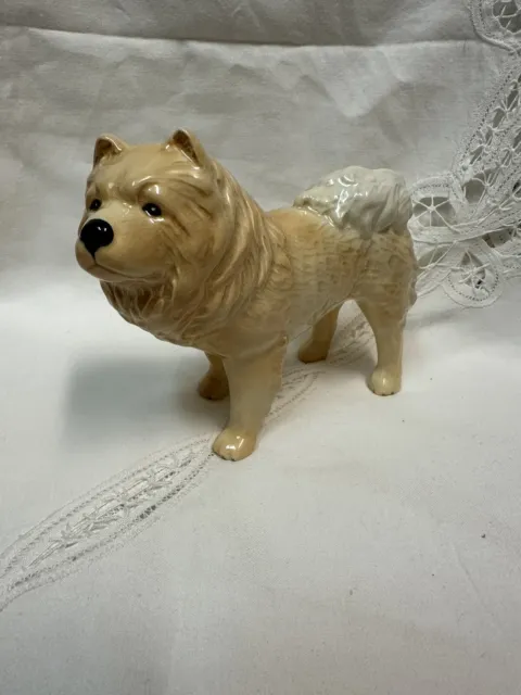 Estate Made In England Porcelain Chow Chow Dog Figurine