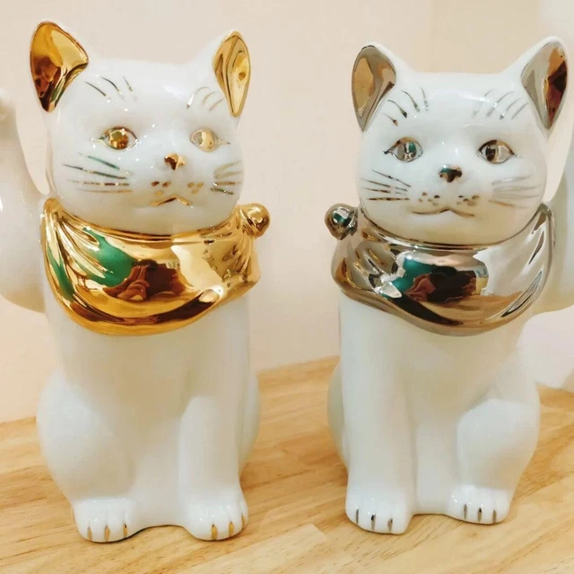 Seto Ware Platinum Maneki Neko Blessing Good Luck Engagement popular collection