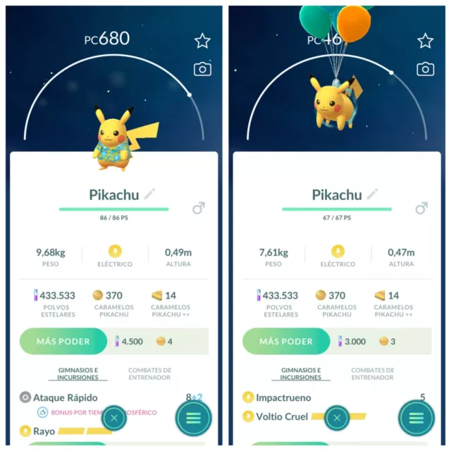 Pokémon GO Balloon/T-shirt Pikachu Jeju Event - Pokemon Trade - Choose Form MD