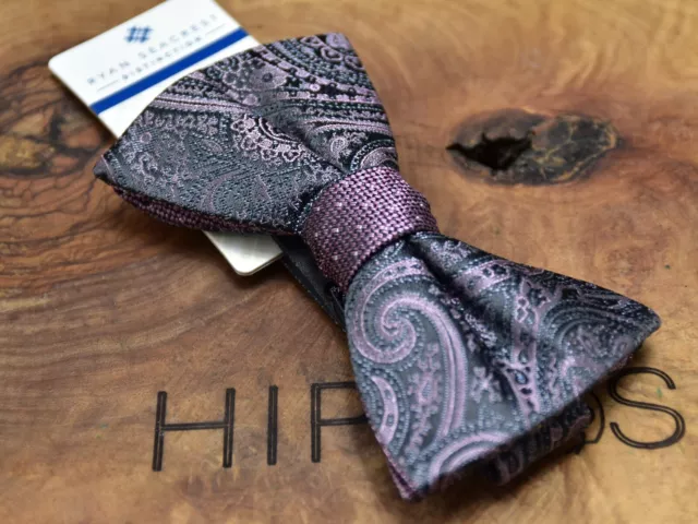 RYAN SEACREST Mens Paisley Pre-Tied Bow Tie 2