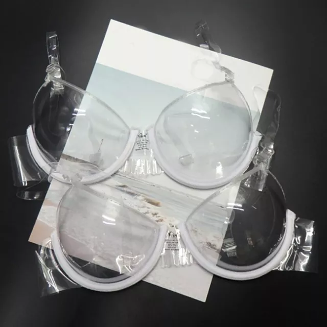 Sexy 3/4 Cup Transparent Clear Push Up Bra Ultra-thin Strap Invisible Underwear
