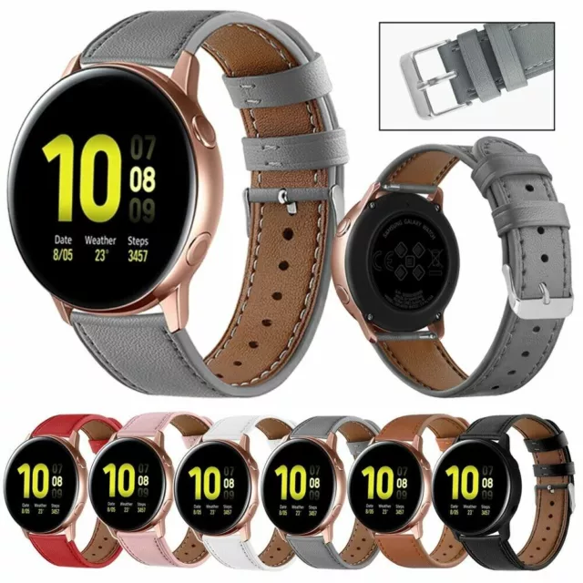 For Garmin Actives Vivoactive 4S 3S/ 3 Music Genuine Leather Strap Watch Band