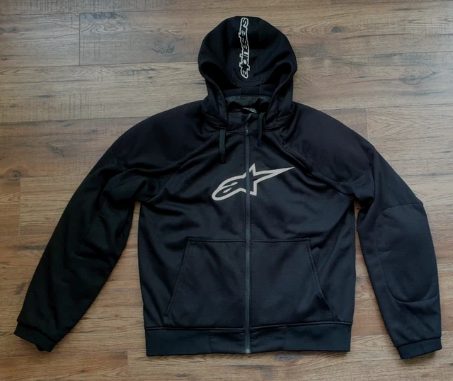 Felpa con cappuccio sportiva cromata Alpinestars Rideout - nero - XXL - consegna gratuita