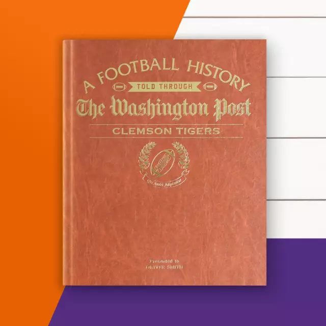 Clemson Tigers NCAA Personalised Football Newspaper History Fan Gift Book