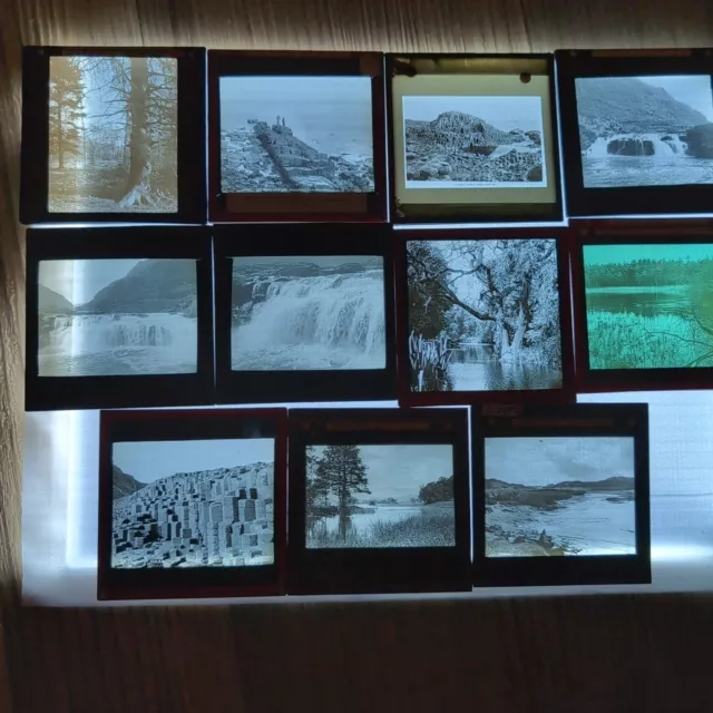 Job Lot Magic Lantern Slides X11 Landscapes Coasts Lakes Forests