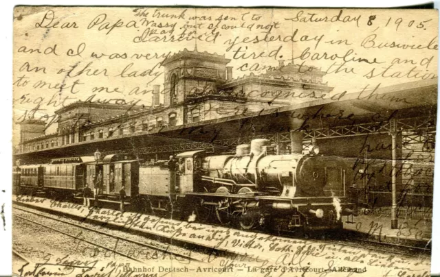Frankreich Avricourt - Eisenbahn Bahnhof La Gare Et Zug 1905 Sepia Postkarte