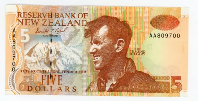 New Zealand ... P-177a ... 5 Dollars ... ND (1992-97) .. *UNC*