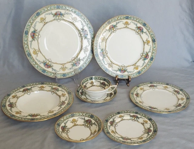 Floral Vase, Red & Blue Flowers-Bowls, Plates-by Minton, Your Choice! (702578)