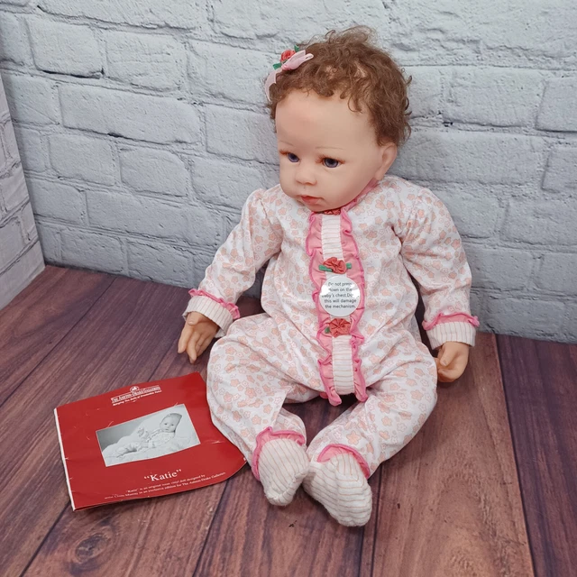 19" Ashton-Drake Galleries "KATIE" Baby Reborn Doll - Breathing/Cooing Heartbeat