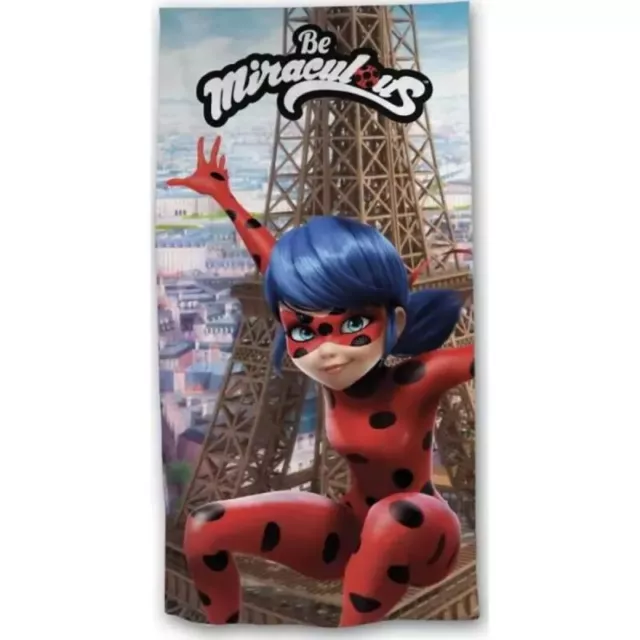 Serviette Drap De plage, Piscine Microfibres Miraculous LADYBUG