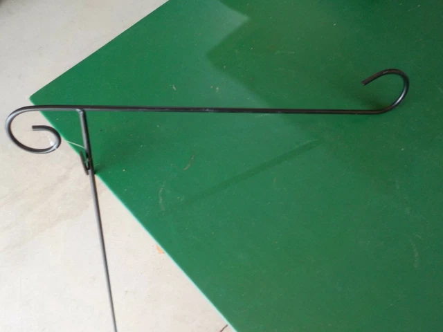 Yard Flag Pole Holder Stand Metal Wrought Iron Stake For 35"x18" Flag  (CL 15-1)