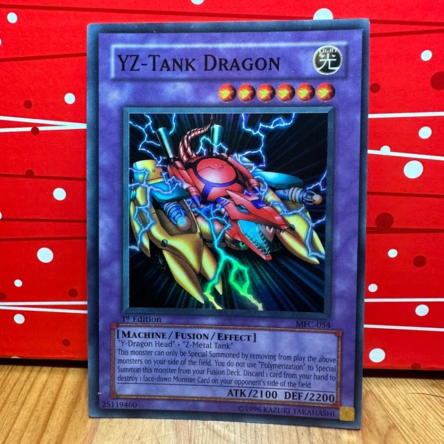 YUGIOH TCG 1st EDITION MFC-054 YZ-TANK DRAGON SUPER RARE FUSION CARD