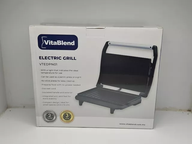 Panini Press Grill – VitaBlend Sandwich Toaster 2 Slice, Non-Stick Plates – 850W