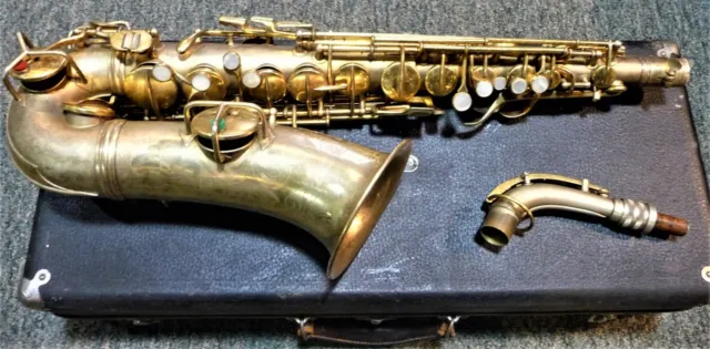 Vintage 1925 Gold-Plated Chu Berry Conn Alto Saxophone W/Original Case #164789