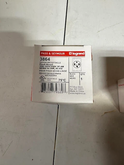 20 Legrand 3864 Pass & Seymour Receptacle 30A 125V/250V 3P 4W Nema 14-30R AL/CU