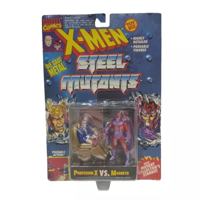 New Sealed 1994 X-MEN Steel Mutants Professor X Vs Magneto Action Figures ToyBiz